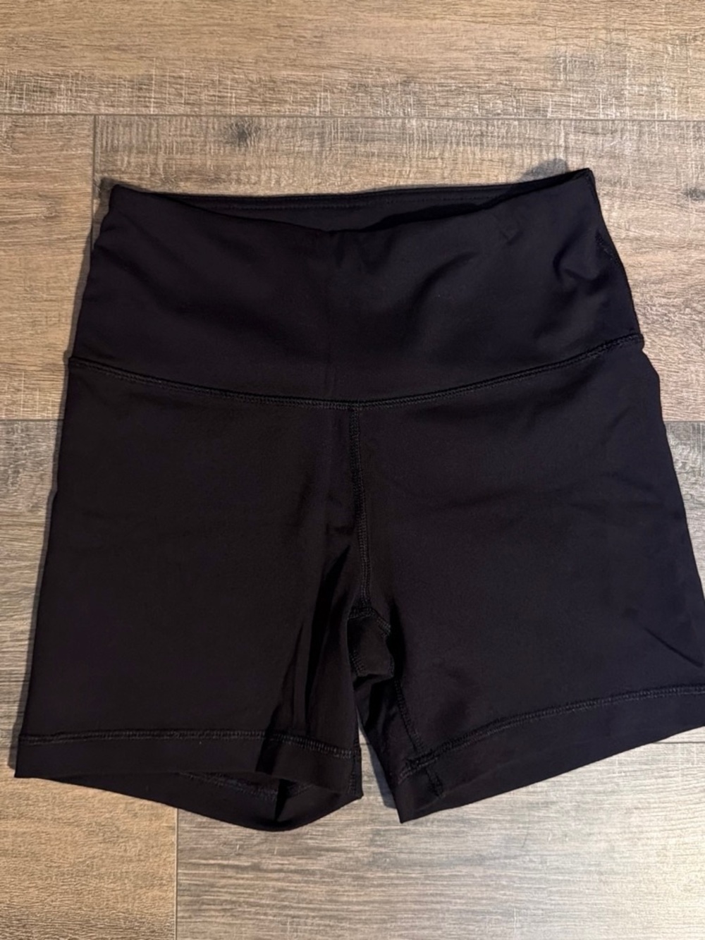 90 Degree By Reflex Black High-Waist Bike Shorts